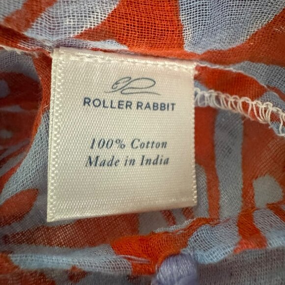 Roller Rabbit Serafina Tassel & Fringed Tunic top size small Floral Coverup - Picture 7 of 8